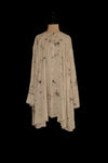 Mutedance 25 Autumn and Winter Round Neck Long Sleeve Loose Top Shirt Flower Dye MD-MD25FW130-hoary (MD25FW128)